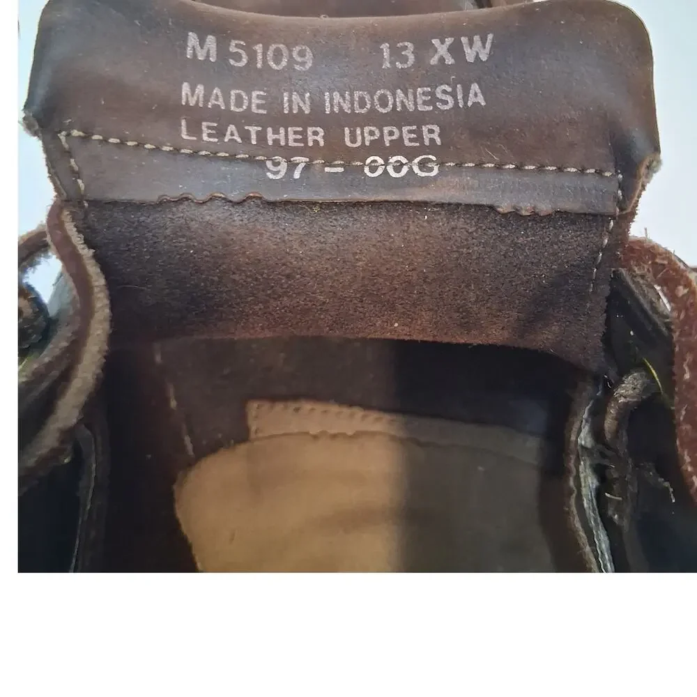 Rockport Men 13XW Boat Shoes Brown Leather Classic Moccasin